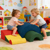 Qaba Toddlers Climbing Toys, 5-Piece Foam Climbing Blocks, Soft Play Set with Removable Cover, Indoor for Stacking, Crawling, Sliding and Playing, Multicolor