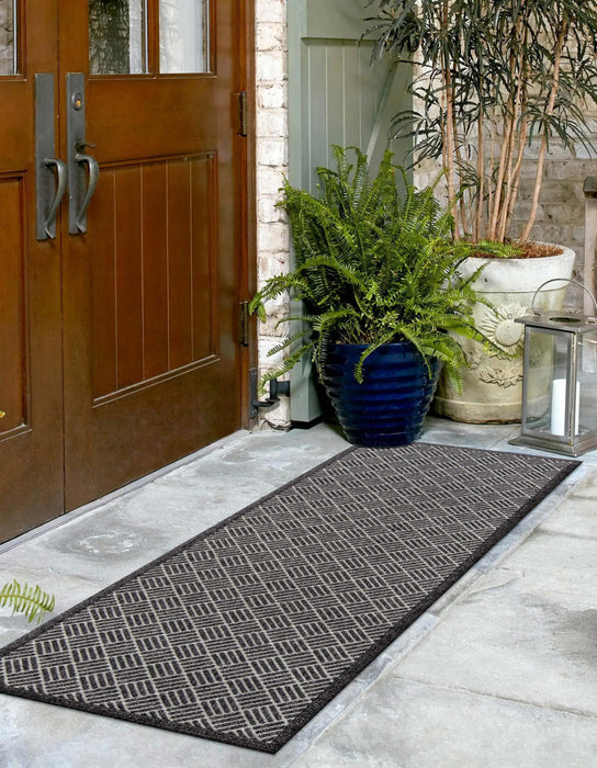 Eve Contemporary 2'0\" x 10'0\" Runner Rug in Grey Indoor Area Rug