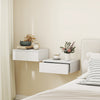 HOMCOM Floating Nightstands Set of 2, Bedside Tables, White