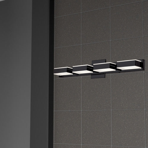Dainolite Viola 4 Light LED Wall Vanity Light Matte Black Finish Lamp
