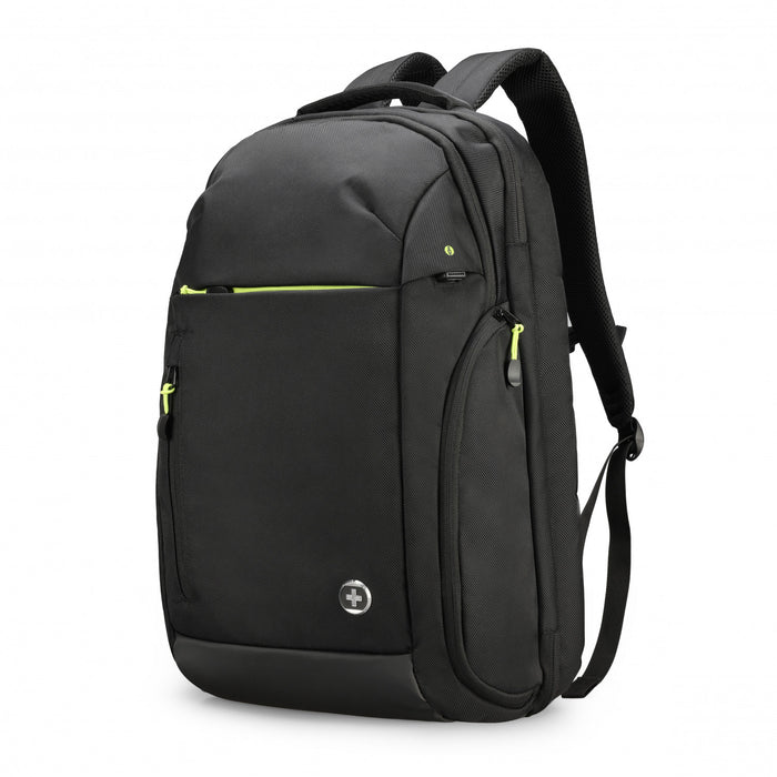 Swissdigital Java Bag Backpack – 17\" Laptop, USB Charging, RFID Protection, Extra Large Capacity, Anti-Theft, SDD Finder