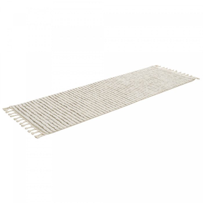 Quinto Beige Waves Shag Area Rug - 2'7\" x 8'