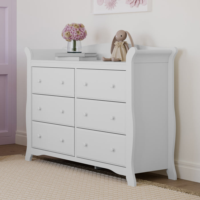 Storkcraft Avalon 6 Drawer Dresser - White