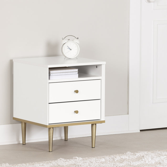 Dylane 2-Drawer Nightstand - Pure White