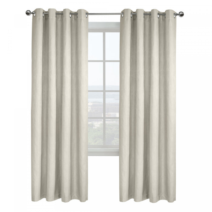Thermaplus Ethan White Blackout Grommet Curtain Panel - 52 x 95