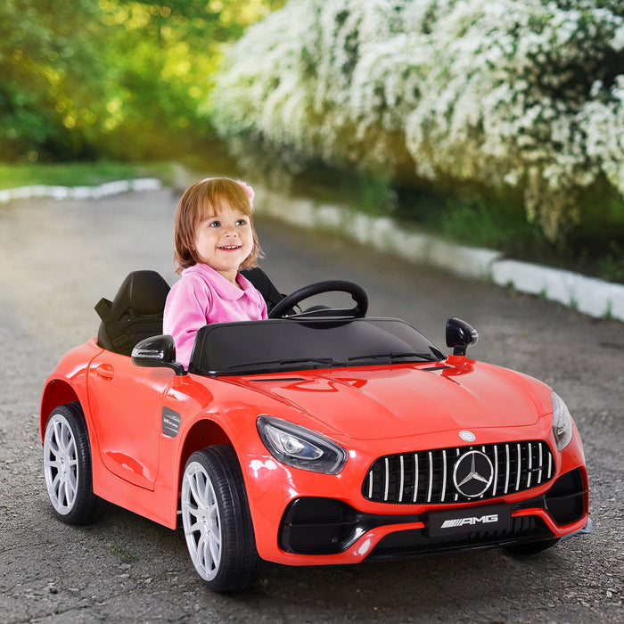 Aosom Licensed Kids Powered Ride-On Car 12v With Remote Control, Suspension Wheel, Adjustable Speed, Red