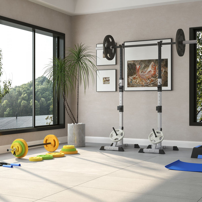 Soozier 44lbs Barbell Set with Weights for Home Gym, with Non-slip Handle