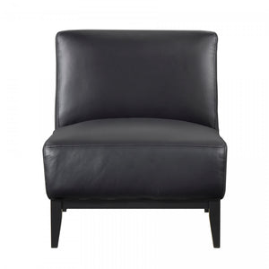 Murdock Accent Chair Black Leather