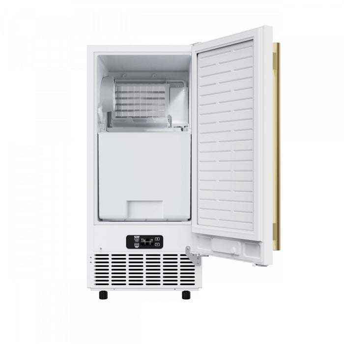 Forno Cristallo 15 Inch Freestanding/Undercounter Ice maker, 79.4 lbs, White- FIMBI7313-15WHT Ice Maker