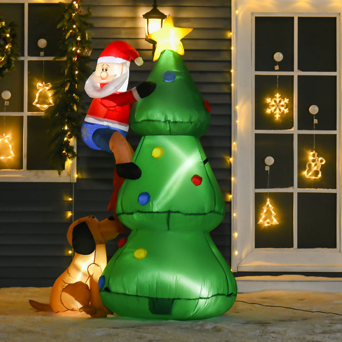 Homcom 6ft Inflatable Christmas Tree Decoration