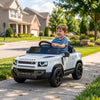 Qaba 12V Ride on Car, Licensed Land Rover Defender Electric Car for Kids with Remote Control, 4-Wheel Suspension, Slow Start, 3 Speeds, Lights, Music, Horn for 3-5 Years, White