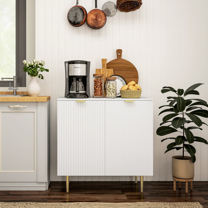 HOMCOM Sideboard Buffet Cabinet with Adjustable Shelves, White