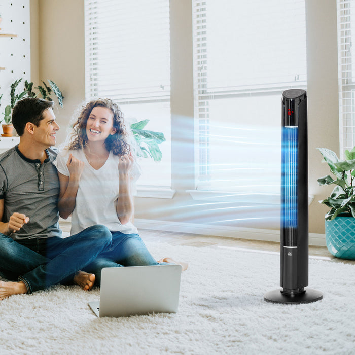 Homcom 42\" Tower Fan With 4 Wind Modes And 3 Speeds