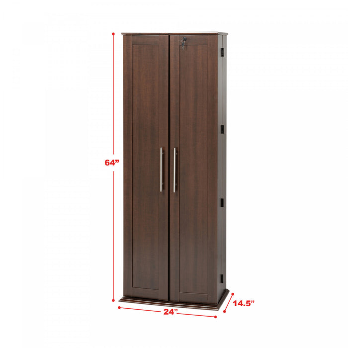 23-shelf Multimedia Storage - Espresso