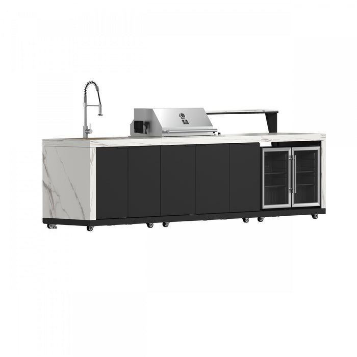 Forno Rimini Outdoor Kitchen, 62,600 BTU, 4.8 cu.ft. Refrigerators, White Countertops - FODKT2575WHT