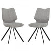 Bram Upholstered Modern Armless Dining Chair (Set of 2) | Chaise de salle a manger moderne Bram rembourree (ens. de 2)