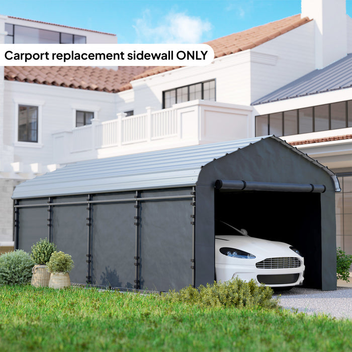 Outsunny Carport Replacement Canopy Cover Sidewalls for 10' x 15' Carport