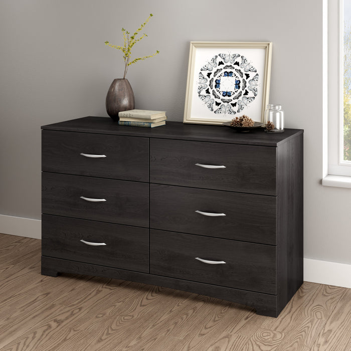 Step One 6-drawer Dresser - Gray Oak 