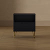 Avira Mid-Century Modern 20" Nightstand in Black (1-Drawer) | Table de nuit Avira style milieu du siecle moderne 20" en noir (1 tiroir)