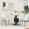 HOMCOM Dining Chairs Set of 2, Upholstered Kitchen Chairs with Backrest