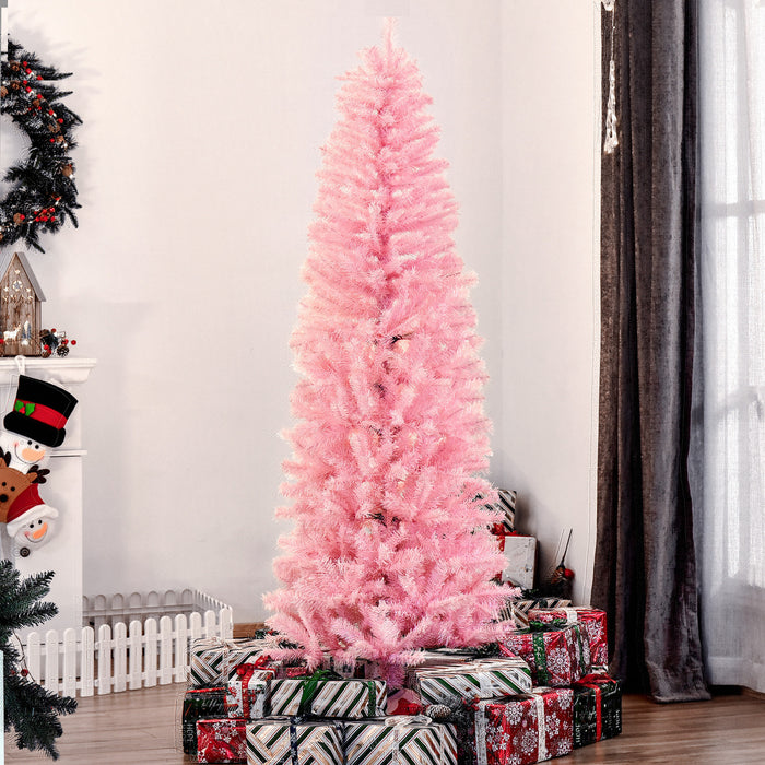Homcom 6ft Pencil Artificial Christmas Tree With 618 Branch Tips