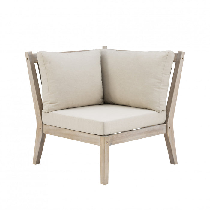 Teagon Outdoor Corner Patio Chair Patio - Natural Beige
