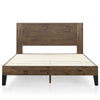 Tonja Wood Platform Bed with Headboard in Brown - Full Size | Tonja lit plateforme en bois avec tête de lit brun - Double