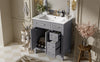 Savannah 30 Inch Bathroom Vanity with Ceramic Sink and Spacious Storage Cabinet, Grey | Savannah Meuble de salle de bain 30 pouces avec vasque en ceramique et armoire de rangement spacieux, Gris