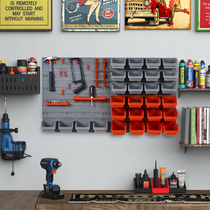 Durhand 44 Piece Wall Mounted Storage Bins