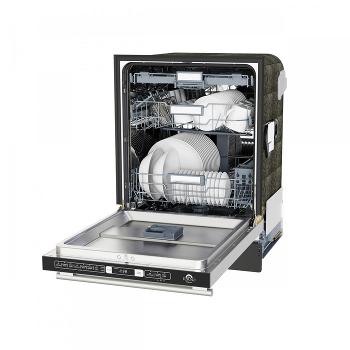 Forno Romano 24 in. Built-In Tall Tub Dishwasher, Top Control, 52 dBA - FDWBI8035-24S