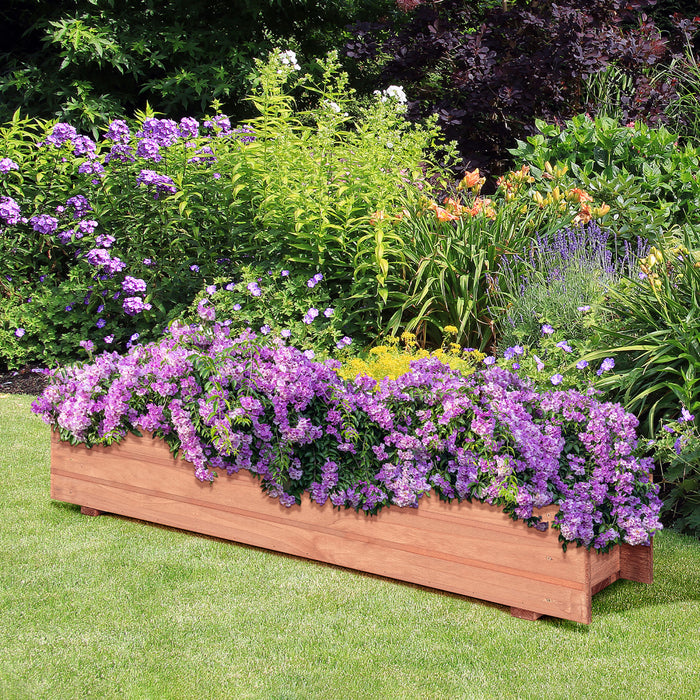 Costway 36 Inch Wooden Flower Planter Box Garden Yard Decorative Window Box Rectangular