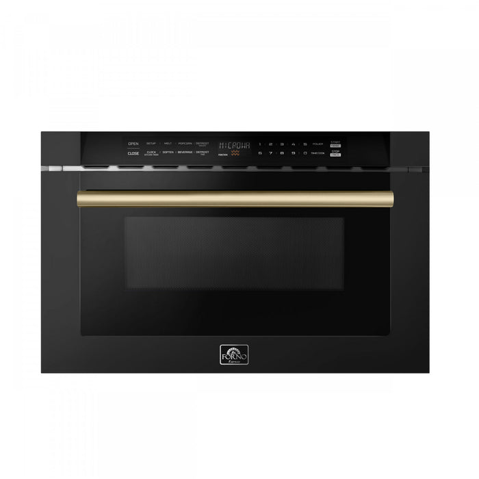 Forno Espresso Capoliveri 24\" Microwave Drawer in Black, 1.2 cu.ft. - FMWDR3000-24BLK