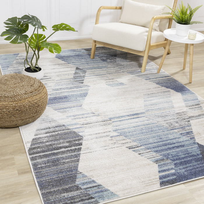 Fitzgerald Distressed Geometric Area Rug - 7'10\" x 10'6\"
