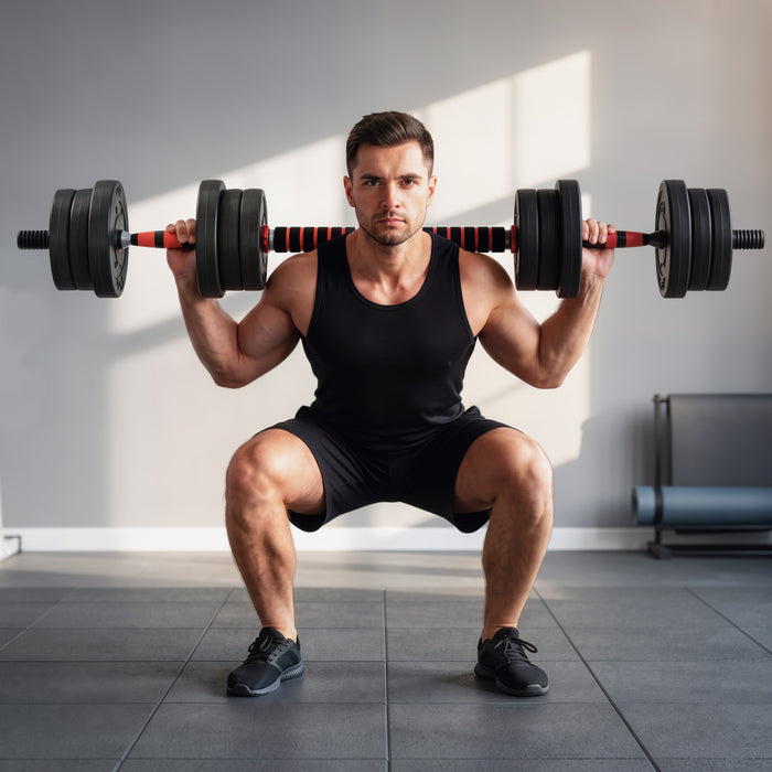 Soozier 44lbs Adjustable Dumbbells Weight Set for Body Fitness
