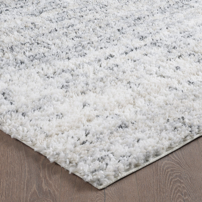 Paris Waves Cream Shag Area Rug - 6'7\" x 9'6\"