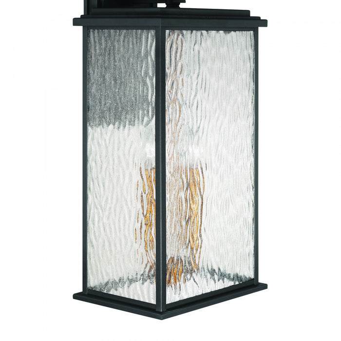 Estate 4 Light Outdoor Wall Sconce, Black, Brass With Rain Glassware