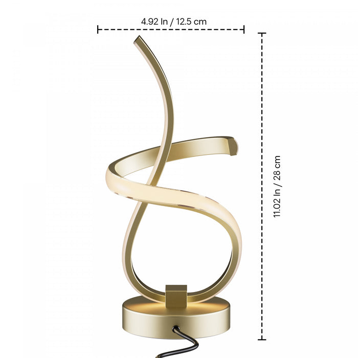 16\" Golden Swirl LED Table Lamp