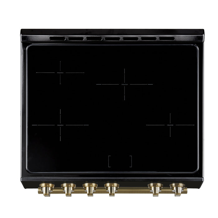 Forno Leonardo Espresso 30\" Slide-In Induction Range, Black -FFSIN0982-30BLK