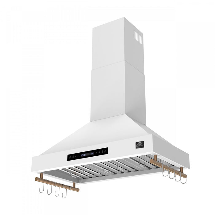 Forno Venezia 36 Inch Wall-Mounted Range Hood, White-FRHWM5503-36WHT