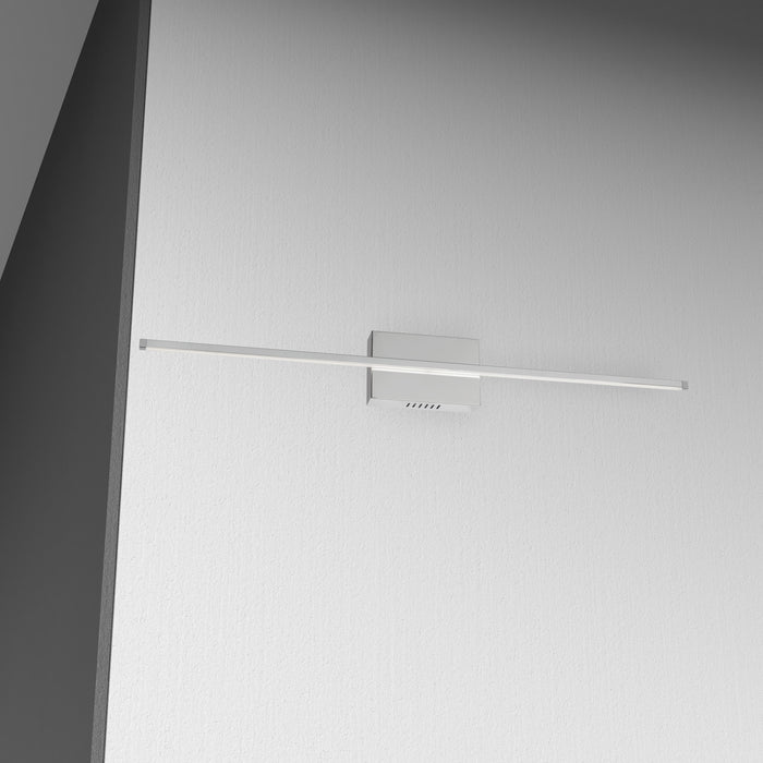 Dainolite Array LED Wall Sconce Horizontal 30w Polished Chrome White Acrylic Diffuser Lamp