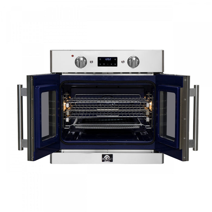 Forno Gallico 30 in. French Door Electric Wall Oven Stainless Steel, 3.68 cu.ft. - FBOEL1371-30