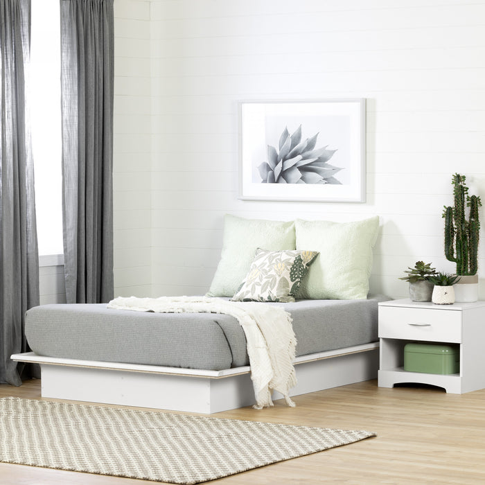 Step One Platform Bed - Pure White 