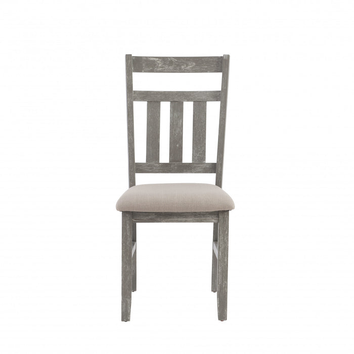 Turino Fabric Weathered Grey Dining Chair - Set of 2