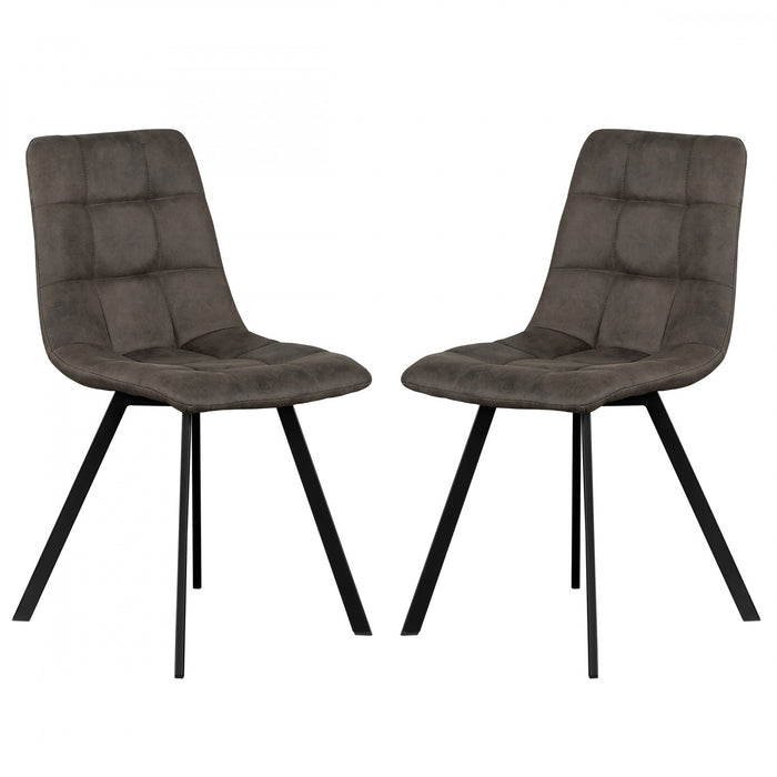 Foster Grey Microfiber Upholstered Dining Chair (Set of 2)