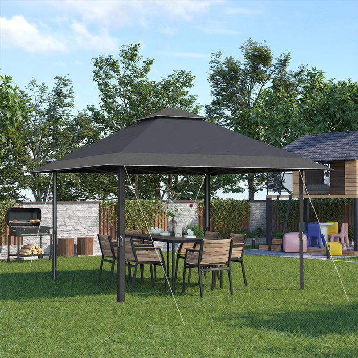 Outsunny 13' X 13' Outdoor Pop-up Party Tent Canopy With Top Vent, Grey