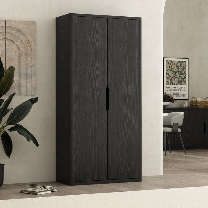 Rivington Modern 38\" Bookcase Cabinet in Black