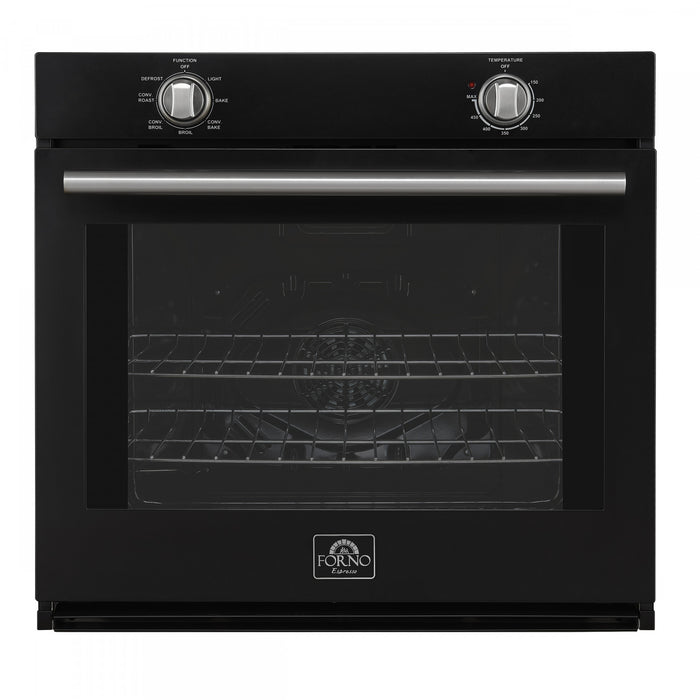 Forno Vomero 30\" Single Wall Oven in Black, 5 cu.ft. Convection Oven - FBOEL1370-30BLK