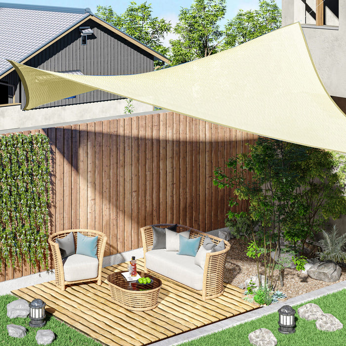 Outsunny Rectangle 10' X 13' Canopy Sun Sail Shade Garden Cover Uv Protector Outdoor Patio Lawn Shelter With Carrying Bag (cream White)