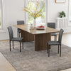 HOMCOM Dining Chairs Set of 4, Upholstered Faux Leather Accent Chairs