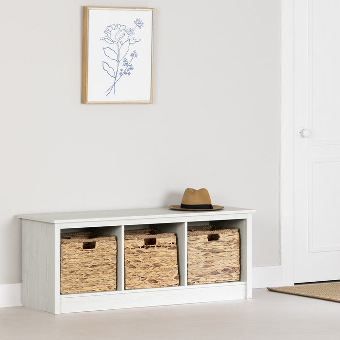 Toza Mudroom Storage Bench - White Pine